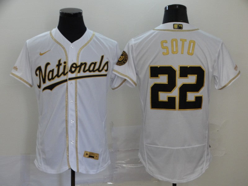 Men's Washington Nationals Juan Soto #22 White Authentic Jersey